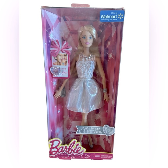 Mattel Barbie April Diamond Birthstone Walmart Exclusive 2014 Silver Dress - Picture 1 of 10
